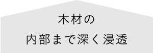 木材の内部まで深く浸透